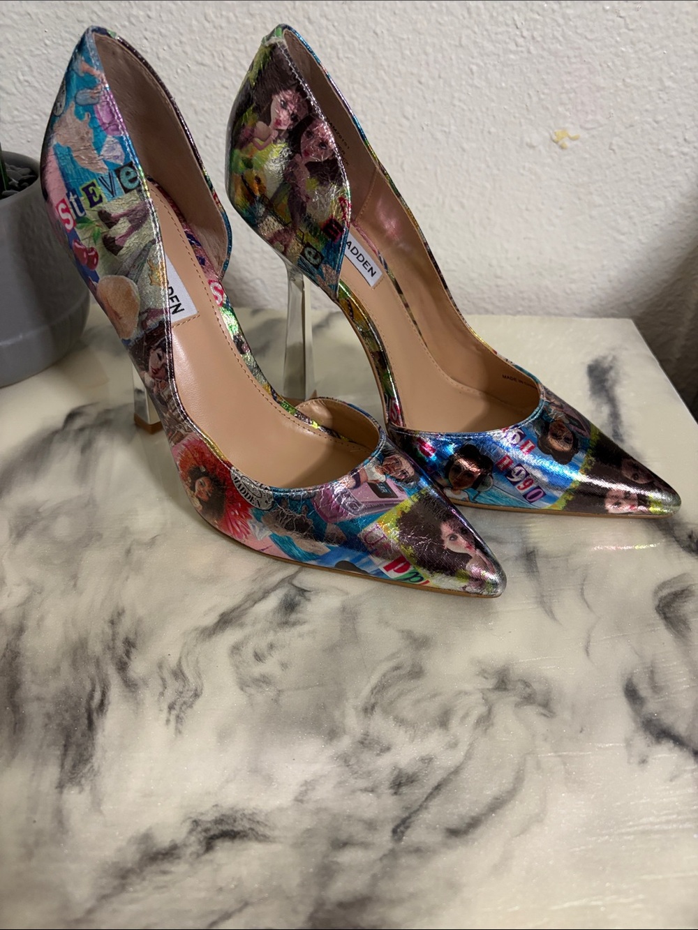 Steve Madden Metallic Multicolor Pointed-Toe Stiletto Pumps